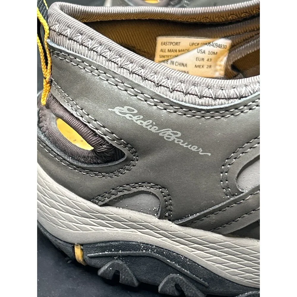 Eddie Bauer Eastport Mens Outdoor Sandals Size 10M Gray/Yellow